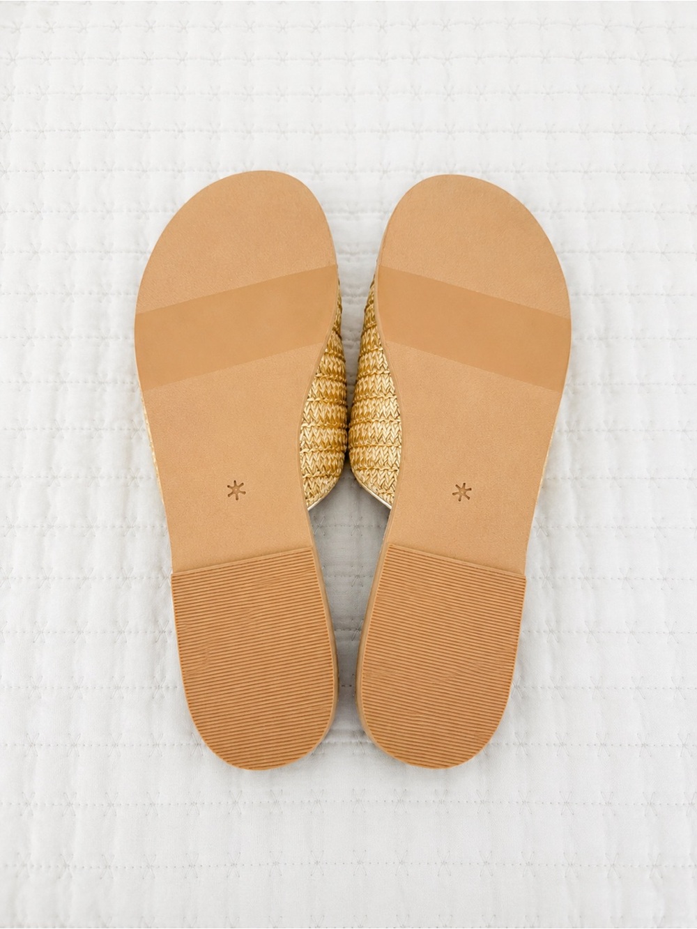 NWT Splendid Sandy Raffia Gold Woven Buckle Slide Sandals Size 10 NWT - Picture 4 of 7